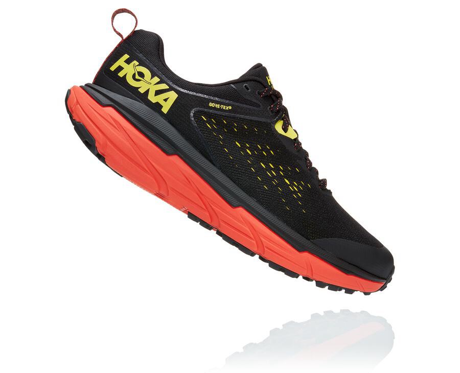 Zapatillas Trail Hoka One One Hombre - Challenger Atr 6 Gore-Tex - Negras/Rojas - GNE016829